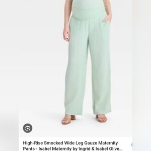 Isabel Maternity by Ingrid & Isabel Mint Wide-Leg Pants C10